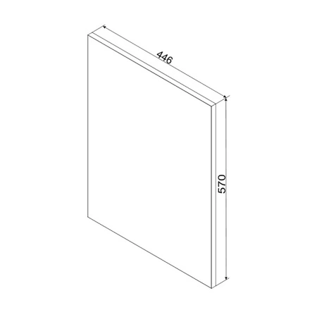 Front do zmywarki Clara FZ 45 P.O 446x570 odporny na parę wodną wysoką temperaturę i rozlaną ciecz