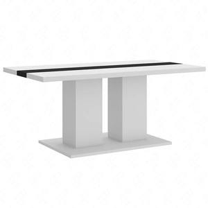 Stolik kawowy Salem biały / czarny nowoczesny design mebla blat odporny na rozlanie cieczy