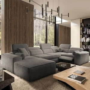 Narożnik z funkcją spania Viano IV Lux szary lewostronny designerski narożnik z wysuwanym podnóżkiem duży pojemnik na pościel
