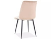 Krzesło tapicerowane Chic beżowe nowoczesne oraz funkcjonalne krzesło z metalowymi nogami 