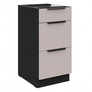 Szafka kuchenna stojąca z szufladami Tarraco 40 D 3S BB metalowe uchwyty krawędziowe szafka odporna na działanie wilgoci i uszkodzenia