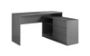 Biurko narożne Teo 138 cm grafitowe zapewnia dużo miejsca do pracy i ogrom miejsca na potrzebne rzeczy odporne na uszkodzenia