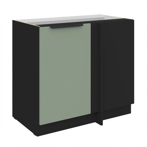 Szafka kuchenna narożna dostawiana Treviso Bl 105 ND 1F BB prawa fronty szafki kuchennej wykończone w technologii anti fingerprint