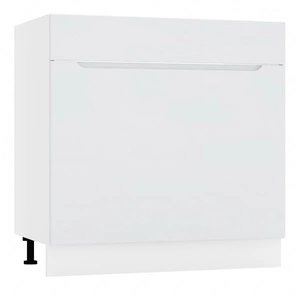 Szafka kuchenna pod zlewozmywak z szufladą Zova D80 ZL S/1 biały / jasny szary frezowane uchwyty szafka odporna na działanie wilgoci