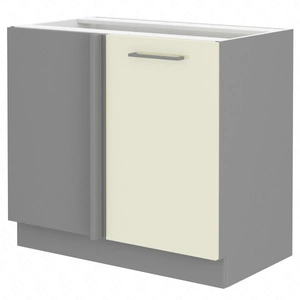 Szafka kuchenna narożna dostawiana Karmen 105 ND 1F BB lewa szafka odporna na parę wodną wysoką temperaturę i rozlaną ciecz