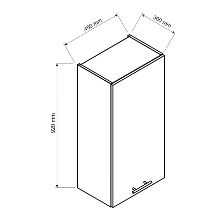 Szafka kuchenna wisząca Zova W45/92 biała szafka do kuchni odporna na działanie wilgoci i uszkodzenia stylowy frezowany uchwyt