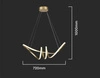 Lampa wisząca Bend II złota 24W 3000K designerska lampa LED o finezyjnej formie w nowoczesnym stylu idealne dopełnienie salonu lub sypialni