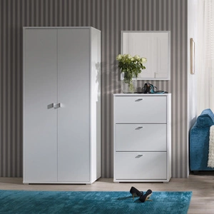 Zestaw mebli do przedpokoju Anter biały klasyczny design funkcjonalna oraz praktyczna garderoba do przedpokoju