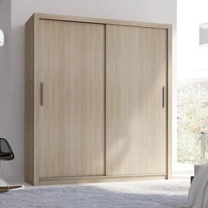 Szafa przesuwna Mistral 180 cm dąb sonoma jasny nowoczesna szafa idealna do garderoby sypialni lub przedpokoju