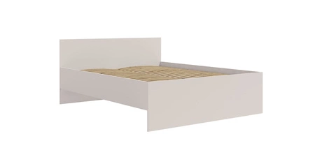 Łóżko Maxione 160x200 cm beżowe idealne łóżko do sypialni dla miłośników minimalistycznych aranżacji wysoki komfortowy zagłówek