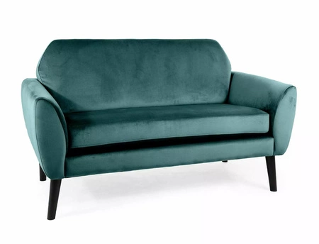 Sofa Mena zielona prosta i stylowa sofa wpisująca się w każdą aranżację sofa z drewnianymi nogami