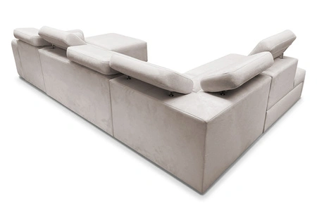 Narożnik z funkcją spania Cantare VI beżowy prawostronny wygodny narożnik o niebanalnym designie doskonale odnajdzie się w salonie