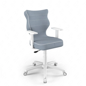 Krzesło do biurka Duo arktyczny błękit dopasowane do wzrostu 159-188 cm ergonomiczne krzesło obrotowe z regulowanymi podłokietnikami