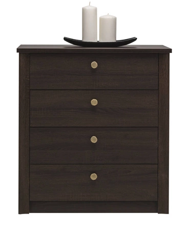 Zestaw mebli Finezja dąb sonoma czekolada nowoczesny komplet mebli systemowych do salonu jadalni lub pokoju dziennego