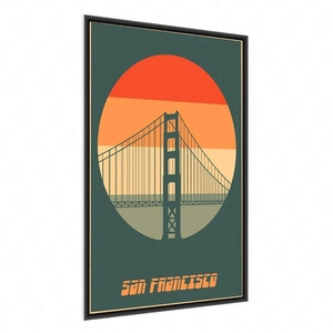 Plakat most Golden Gate 70x100 plakat w ramie precyzyjny wydruk ze stylową grafiką doskonała dekoracja do salonu lub sypialni