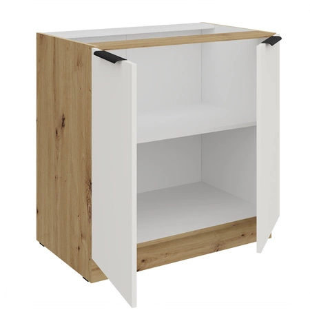 Szafka kuchenna stojąca z półką Corato Ar 80 D 2F BB szafka odporna na uszkodzenia wykończenie frontów w technologii anti fingerprint