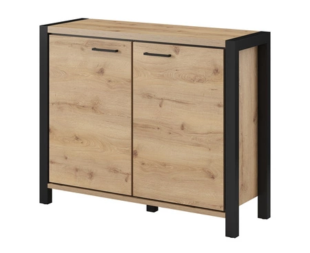 Komoda Aktiv 112 cm dąb taurus / czarny stylowa komoda do salonu wysoka jakość wykonania idealna do wnętrz w stylu nowoczesnym