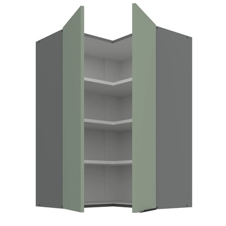 Szafka kuchenna narożna wisząca Treviso Ant 60x60 GN-90 2F odporna na uszkodzenia wykończenie frontów w technologii anti fingerprint