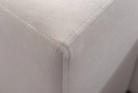 Narożnik z funkcją spania Kelly IV lawendowy róż lewostronny pleciony komfortowy narożnik regulowane zagłówki bok wykończony lamelami