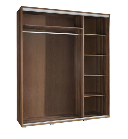 Szafa przesuwna Artistino 155 cm z grafiką żółw korpus szafy w kolorze wenge wykonany z płyty o grubości 22mm