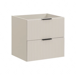 Szafka pod umywalkę Adeel 60 cm beżowa starannie wykonana szafka odporna na działanie wilgoci pionowe ryflowania na frontach