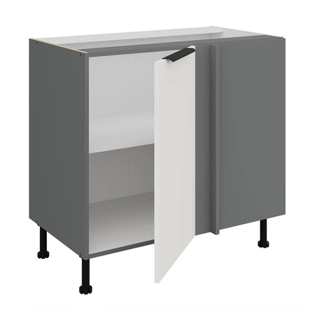 Szafka kuchenna narożna dostawiana Corato Ant 105 ND 1F BB prawa fronty szafki kuchennej wykończone w technologii anti fingerprint