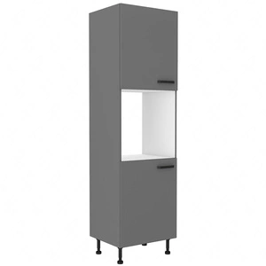 Słupek kuchenny Verdi 60 DP-215 2F szafka do zabudowy piekarnika szafka odporna na działanie wilgoci i uszkodzenia czarny metalowy uchwyt