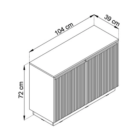 Komoda Imperial 104 cm czarna stylowa komoda idealna do salonu lub do sypialni eleganckie złote uchwyty i frezowane fronty