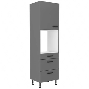 Słupek kuchenny Verdi 60 DPS-215 3S 1F szafka z szufladami do zabudowy piekarnika odporna na działanie wilgoci metalowy uchwyt