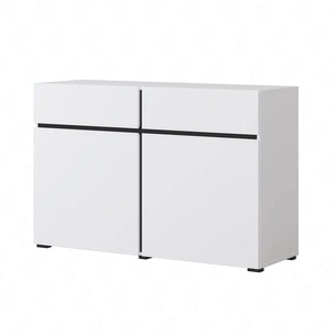 Komoda z szufladami Cross 119 cm biała nowoczesny design idealna komoda do salonu sypialni lub biura prosta forma