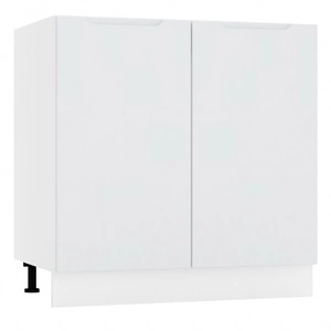 Szafka kuchenna pod zlewozmywak Zova D80 ZL biały / jasny szary frezowane uchwyty szafka odporna na działanie wilgoci i uszkodzenia