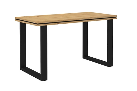 Biurko Makana dąb artisan stylowy i funkcjonalny mebel z blatem 56mm do biura gabinetu lub pokoju młodzieżowego 