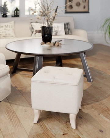 Puf Milano idealny podnóżek z wygodnym siedziskiem delikatnie pikowany