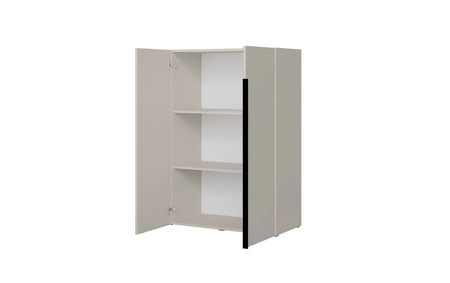 Komoda wysoka Slim 80 cm beżowa funkcjonalna i stylowa komoda do salonu sypialni lub przedpokoju idealna do niewielkich przestrzeni