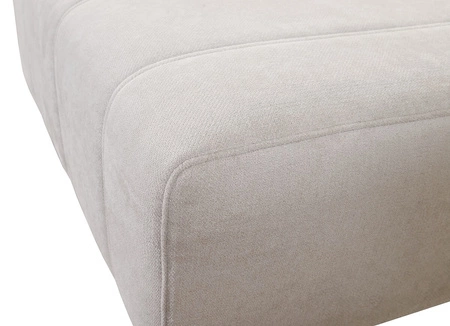 Narożnik z funkcją spania Penejos VI jasny szary prawostronny stylowy narożnik rozkładany z dwoma pojemnikami na pościel trwała tkanina