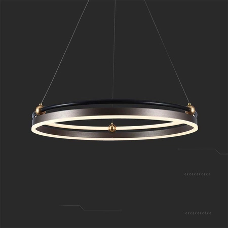Lampa wisząca Copper 63 cm brązowa 30W 3000K oryginalna estetyka lampy z wbudowanymi diodami LED lampa wzbogacona złotymi dodatkami