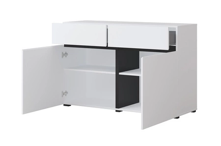 Komoda z szufladami Cross 119 cm biała nowoczesny design idealna komoda do salonu sypialni lub biura prosta forma