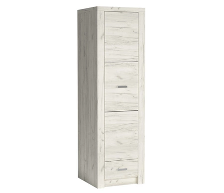 Szafa Indiana 56 cm kraft biały elegancka szafa z szufladą idealna do przedpokoju oraz do niewielkich pomieszczeń