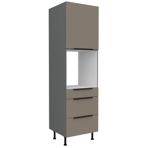 Słupek kuchenny Fiuggi Ant 60 DPS-215 3S 1F szafka z szufladami do zabudowy piekarnika fronty wykonane w technologii anti fingerprint