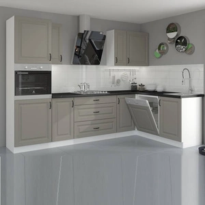 Zestaw mebli kuchennych narożny Kastos 285x170 cm idealny do wnętrz w stylu skandynawskim klasycznym oraz nowoczesnym