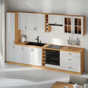 Zestaw mebli kuchennych Scandi 315 cm szafki doskonale prezentują się we wnętrzach skandynawskich klasycznych oraz nowoczesnych