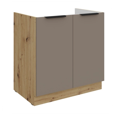 Szafka kuchenna pod zlewozmywak Fiuggi Ar 80 ZL 2F BB szafka odporna na uszkodzenia wykończenie frontów w technologii anti fingerprint