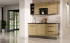 Zestaw mebli kuchennych Corsico 180 cm eleganckie szafki kuchenne o modnej i naturalnej kolorystyce idealny zestaw do małej kuchni