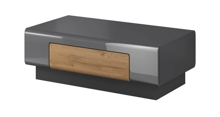 Zestaw mebli do salonu Toledo antracyt / dąb grandson idealny do salonu lub pokoju dziennego meblościanka z komodą i stolikiem kawowym