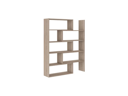 Regał Carl dąb sonoma jasny idealny regał do biura gabinetu lub pokoju nastolatka z możliwością rozsunięcia