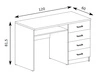 Biurko Indiana 120 cm kraft biały eleganckie biurko z szufladami idealne do pokoju nastolatka lub biura
