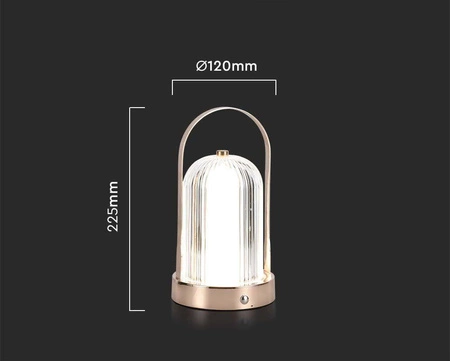 Lampka nocna Doro złota 1W 3000K-6000K designerska konstrukcja lampa stołowa w stylu nowoczesnym metalowa podstawa