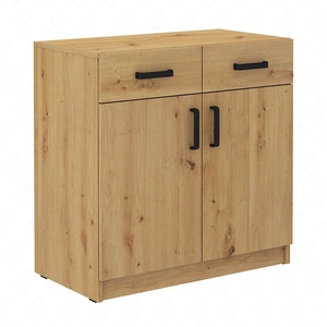 Komoda z szufladami Makana 80 cm dąb artisan funkcjonalny mebel do biura gabinetu lub pokoju młodzieżowego