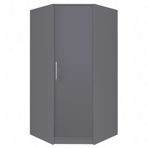 Szafa narożna Caspe antracytowa nowoczesny design wykończenie ABS oraz aluminiowe uchwyty