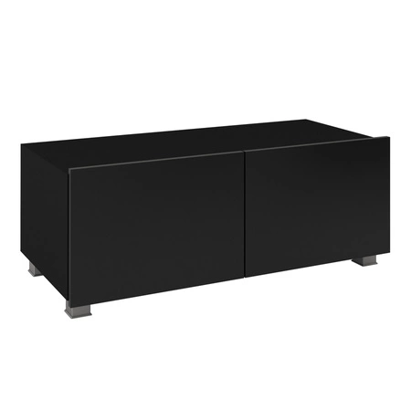 Meblościanka Apulia X czarny połysk wyjątkowo stylowa meblościanka proste bryły wpisujące się w każde wnętrze